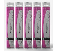 STALEKS PRO Lima de uñas EXPERT 40 recta 100/180 y 180/240 grano - Lima profesional para uñas artificiales y naturales, manicura y pedicura, desechable, embalaje individual (5 unidades, grano 100/180)