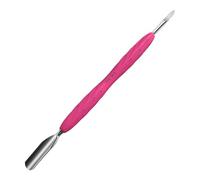 Staleks Pro Manicure Pusher UNIQ 10 Tipo 6 - Mango de silicona - Empujador redondeado ancho y limpiador de uñas