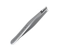 STALEKS PRO Pinza para cejas EXPERT 10 TYPE 3 (inclinación ancha) Acero Inoxidable Profesional con Funda Afilado de hojas manual
