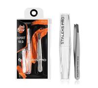 STALEKS PRO Pinza para cejas gruesas y anchas, precisa, acero inoxidable. Expert 10/3
