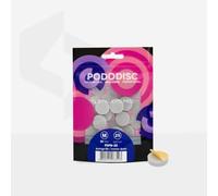 STALEKS PRO Pododisco 25 Discos pulidores adhesivos con base soft de 20 mm (Talla M) para torno de uñas. Especial pedicuras (Buffer Pulidor)