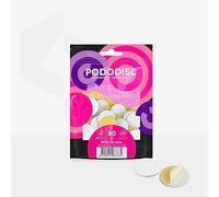 STALEKS PRO Pododisco 50 Discos abrasivos adhesivos base soft PODODISC Talla L EXPERT 25 mm para torno de uñas. Especial pedicuras (Grano 80)