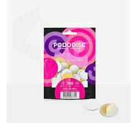 STALEKS PRO Pododisco 50 Discos abrasivos adhesivos base soft PODODISC Talla L EXPERT 25 mm para torno de uñas. Especial pedicuras (Grano 180)