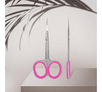 STALEKS PRO Smart 41/3 - Tijeras para cutículas con gancho, acero inoxidable, mango ergonómico, esterilizables, para manicura profesional, paquete de 1 o 2 unidades (2)