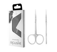 STALEKS PRO Tijera profesional para cutículas con ganchito. Acero inoxidable. Estampado de Magnolias. Exclusive 23/1