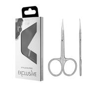 STALEKS PRO Tijera profesional para cutículas con ganchito. Acero inoxidable. Longitud de la hoja 25mm. Estampado de Magnolias. Exclusive (SX-23/2)