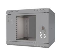 Stalflex Armario en Rack 10" 4U, 300mm, Puerta de Cristal, Gris S-RC10-4U-300GG