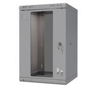 Stalflex Armario en Rack 10" 6U, 300mm, Puerta de Cristal, Gris S-RC10-9U-300GG