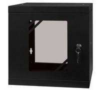 Stalflex Armario en Rack 10" 6U, 300mm, Puerta de Cristal, Negro RC10-6U-300GB