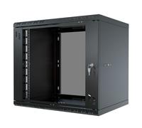Stalflex Armario en Rack 19" 9U, 600mm, Puerta de Cristal, Negro S-RC19-9U-600GB