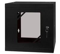 Stalflex Armario Rack 10" 6U 300mm Puerta Cristal Negro RC10-6U-300GB