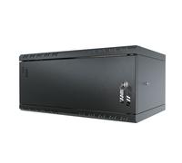 Stalflex Armario Rack 19" 4U, 350 mm, Puerta Metálica, Negro – Armario de Red Compacto con Ventilación y Cerradura S-RC19-4U-350MB