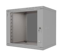 Stalflex Armario Rack 19" 9U 600 mm con Puerta de Cristal y Cerradura, Gris S-RC19-9U-600GG