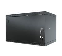 Stalflex Armario Rack Stalfex 19" 6U, fondo 350 mm, puerta metálica, negro S-RC19-6U-350MB