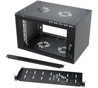 Stalflex Armario Rack Standard 19 Pulgadas 6U 350mm Set con Rack Servidor 150mm y Panel en Blanco - Fabricado en Acero - un Juego Completo para su Sala de servidores