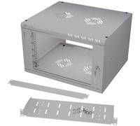 Stalflex Armario Rack Standard 19 Pulgadas 6U 450mm Set con Rack Servidor 150mm y Panel en Blanco - Fabricado en Acero - un Juego Completo para su Sala de servidores