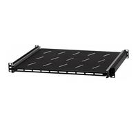 Stalflex Bandeja extraíble 19" 1U, 350 mm, negra | Estante deslizante de extracción total para rack 19" RSR19-1U-350B