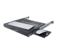 Stalflex Bandeja para teclado y ratón 19" 1U, 350 mm, negra RSR-F2-19-1U-350B-KM