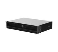 Stalflex Cajón Rack 19" 2U 320 mm Negro | Cajón Metálico con Cerradura para Armario Rack RD19-2U-320B