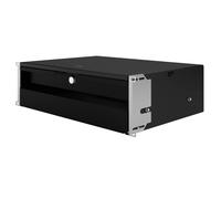 Stalflex Cajón rack 19" 3U, 320 mm, negro | Cajón robusto con cerradura para armarios rack RD19-3U-320B