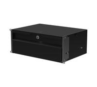 Stalflex Cajón Rack 19" 4U 320 mm Negro – Almacenamiento con Cerradura para Armarios Rack RD19-4U-320B