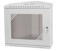 Stalflex Esquina del Gabinete del Estante 19" 9U 330mm puerta de cristal gris CRC19-9U-330GG
