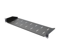 Stalflex Estante para rack 19" 1U, 170 mm, negro – Bandeja de acero resistente para routers y switches E-RSF19-1U-170B