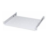 Stalflex Estante rack regulable 19" 1U 350 mm, gris – Perforado, montaje en 4 puntos, ajuste de profundidad hasta 160 mm E-RSA19-1U-350G