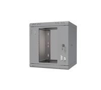 Stalflex Gabinete de datos estándar de 10 pulgadas 6U 300 mm, acero resistente, estante y gabinete de equipos de red, gabinete de servidor compatible con estante y rieles de rack, puerta de vidrio
