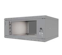 Stalflex Gabinete de datos para servidores estándar 4U 450 mm, acero resistente, rack y gabinete de equipos de red, gabinete de servidores compatible con estante y rieles de rack, puerta de vidrio