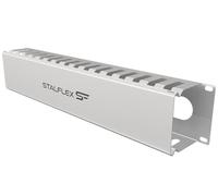 Stalflex Organizador de Cables Caja Cables 19 Pulgadas 2U - Fabricado en Acero - Caja organizadora Cables para alambres, Tiras de Cable - Mantenga Limpio y ordenado su Armario Rack