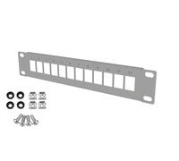 Stalflex Patch Panel Standard 10 Pulgadas 1U - 12 Puertos Keystone Panel de parcheo - Fabricado en Acero - Patchpanel RJ45 sólo