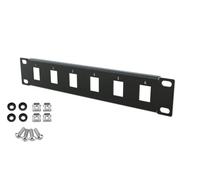Stalflex Patch Panel Standard 10 Pulgadas 1U - 6 Puertos Keystone Panel de parcheo - Fabricado en Acero - Patchpanel RJ45 sólo