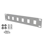 Stalflex Patch Panel Standard 10 Pulgadas 1U - 6 Puertos Keystone Panel de parcheo - Fabricado en Acero - Patchpanel RJ45 sólo