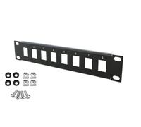 Stalflex Patch Panel Standard 10 Pulgadas 1U - 8 Puertos Keystone Panel de parcheo - Fabricado en Acero - Patchpanel RJ45 sólo