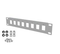 Stalflex Patch Panel Standard 10 Pulgadas 1U - 8 Puertos Keystone Panel de parcheo - Fabricado en Acero - Patchpanel RJ45 sólo