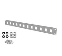 Stalflex Patch Panel Standard 19 Pulgadas 1U - 12 Puertos Keystone Panel de parcheo - Fabricado en Acero - Patchpanel RJ45 sólo