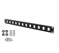 Stalflex Patch Panel Standard 19 Pulgadas 1U - 12 Puertos Keystone Panel de parcheo - Fabricado en Acero - Patchpanel RJ45 sólo