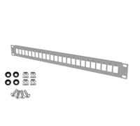 Stalflex Patch Panel Standard 19 Pulgadas 1U - 24 Puertos Keystone Panel de parcheo - Fabricado en Acero - Patchpanel RJ45 sólo