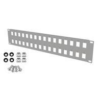 Stalflex Patch Panel Standard 19 Pulgadas 2U - 32 Puertos Keystone Panel de parcheo - Fabricado en Acero - Patchpanel RJ45 sólo