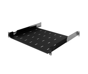 Stalflex Rack Shelf Regulated 19" 1U 350mm Black S-RSA19-1U-350B