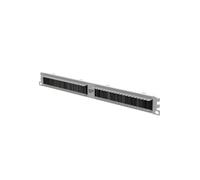 Stalflex Server Rack Placa de Cepillo 1u 19 Pulgadas - Panel de Parcheo Fabricado en Metal Resistente - Pasacables con Organizador Cabos Incorporado
