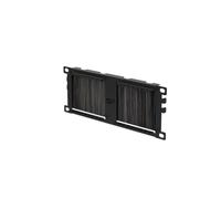 Stalflex Server Rack Placa de Cepillo 2u 10 Pulgadas - Panel de Parcheo Fabricado en Metal Resistente - Pasacables con Organizador Cabos Incorporado