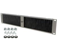 Stalflex Server Rack Placa de Cepillo 2u 19 Pulgadas - Panel de Parcheo Fabricado en Metal Resistente - Pasacables con Organizador Cabos Incorporado