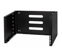 Stalflex Soporte Rack de Pared 19" 6U, 330 mm, Negro – Armario de Acero Compacto para Red y Servidores WRH19-6U/4U-330B