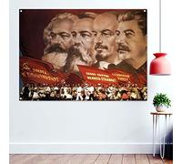 Stalin, Lenin, Engels, Marx Carteles Banner Decorativo Rusia CCCP URSS Propaganda Comunista Tapiz de Pintura de Pared 96x144 CM