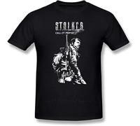 Stalker Game T Shirt Stalker Cop T Shirt 100% Cotton Male Top Shirt Print Casual Short Sleeve Awesome Tees Black S