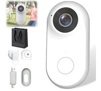 Stallion Frames Body Camera, Stallionframes 4k Mini Handsfree Bodycam, Magnetic Camera for Shirt, Mini Body Cameras 4k, with Audio & Video Recording -For Bike Cycling, Pet, Vlogging (White,32g)