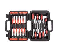 Stalwart 75-HT4092 - Juego de puntas de destornillador de 58 piezas - Kit de conducción de precisión de medición métrica magnética y SAE con mango y funda de transporte