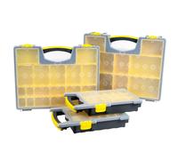 Stalwart 75-MJ4645102 Caja organizadora port til para piezas y manualidades (juego de 4), color amarillo y negro